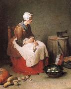 Jean Baptiste Simeon Chardin The Rubenputzerin oil painting artist